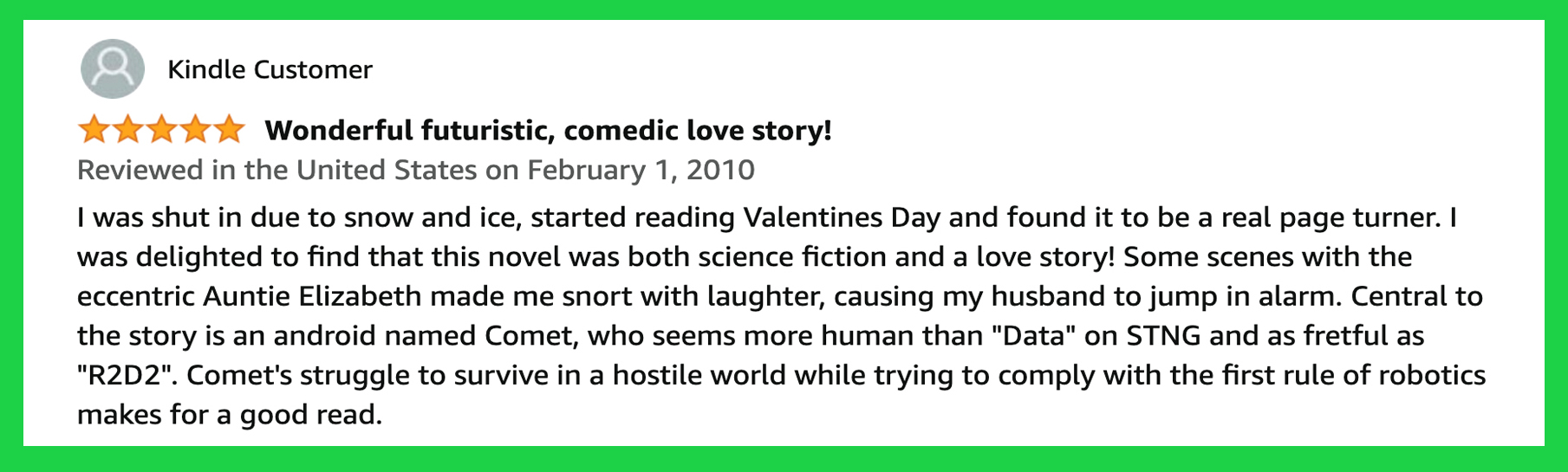Great Things Readers Are Saying 28 KindkleCustomerGreen
