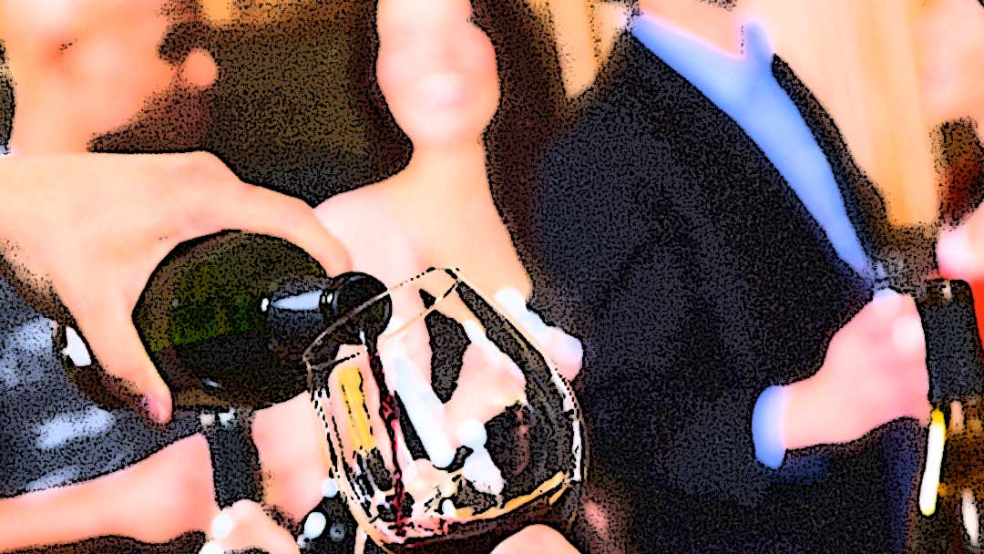 Photo of wine at a party