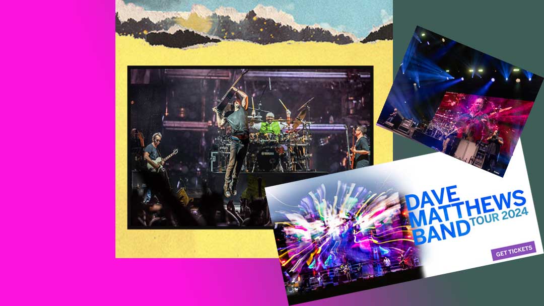 Montage of photos from Dave Matthews Concert