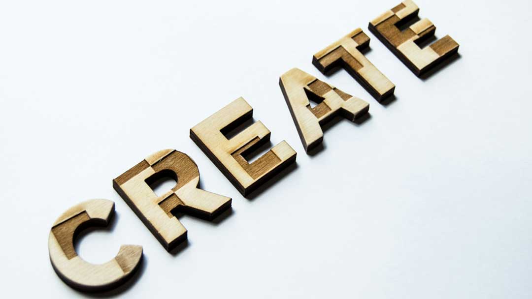Image of the word 'Create.'