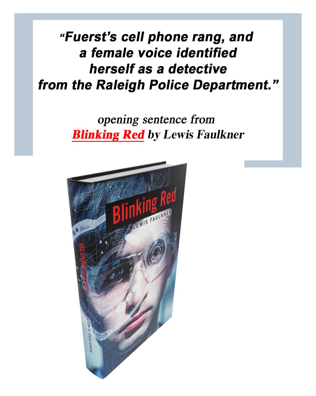 Image of Peggy's review of my novel 'Blinking Red' available at FaulknerFiction.com