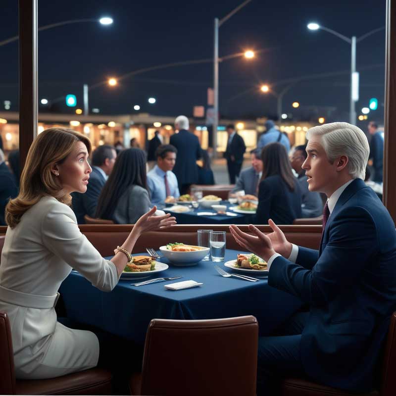 Image of a couple arguing from Lewis Faulkner's novel "The Headhunter.”