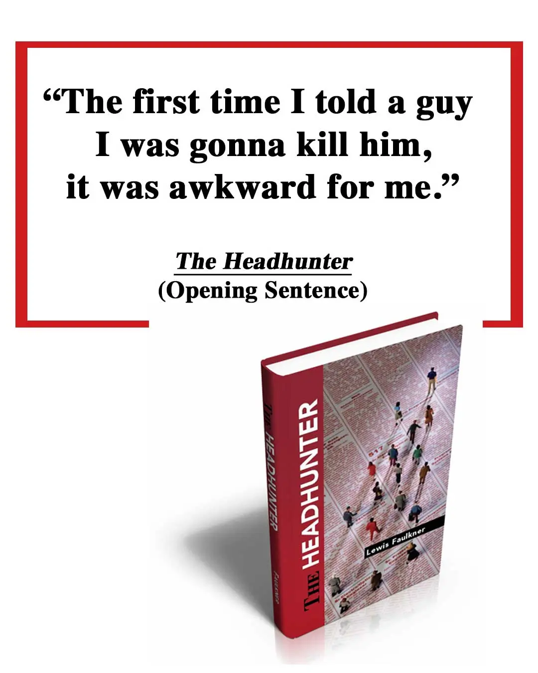 Image of the novel 'The Headhunter' by Lewis Faulkner.