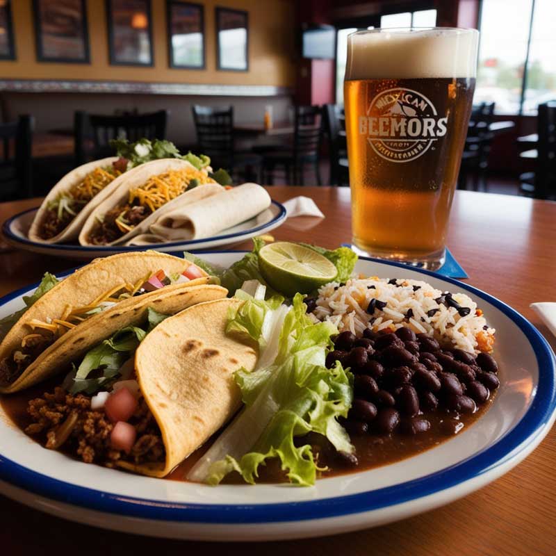 Image of a plate of Mexican food from Lewis Faulkner's novel "The Headhunter.”