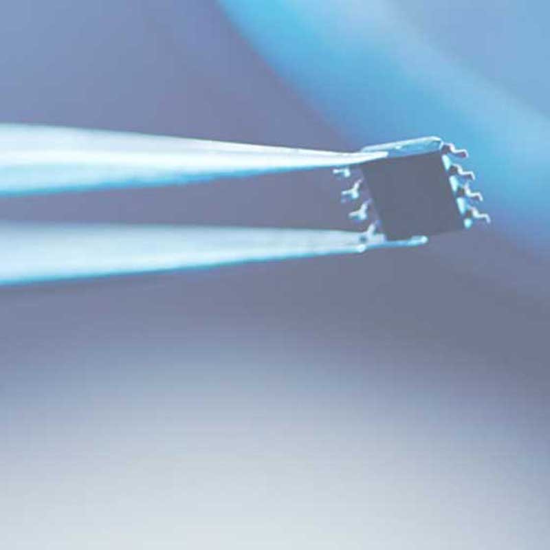 Image of a brain implant chip from Lewis Faulkner's novel "Blinking Red."