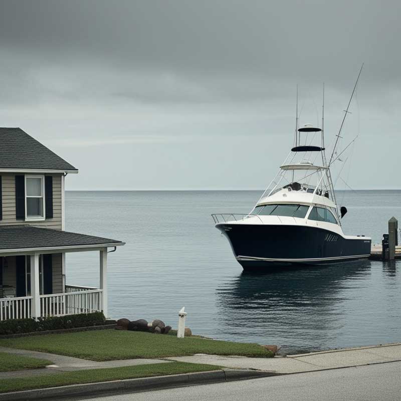 Image of a yacht from Lewis Faulkner's novel "Tracer."