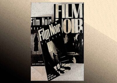 Montage image of film noir books.