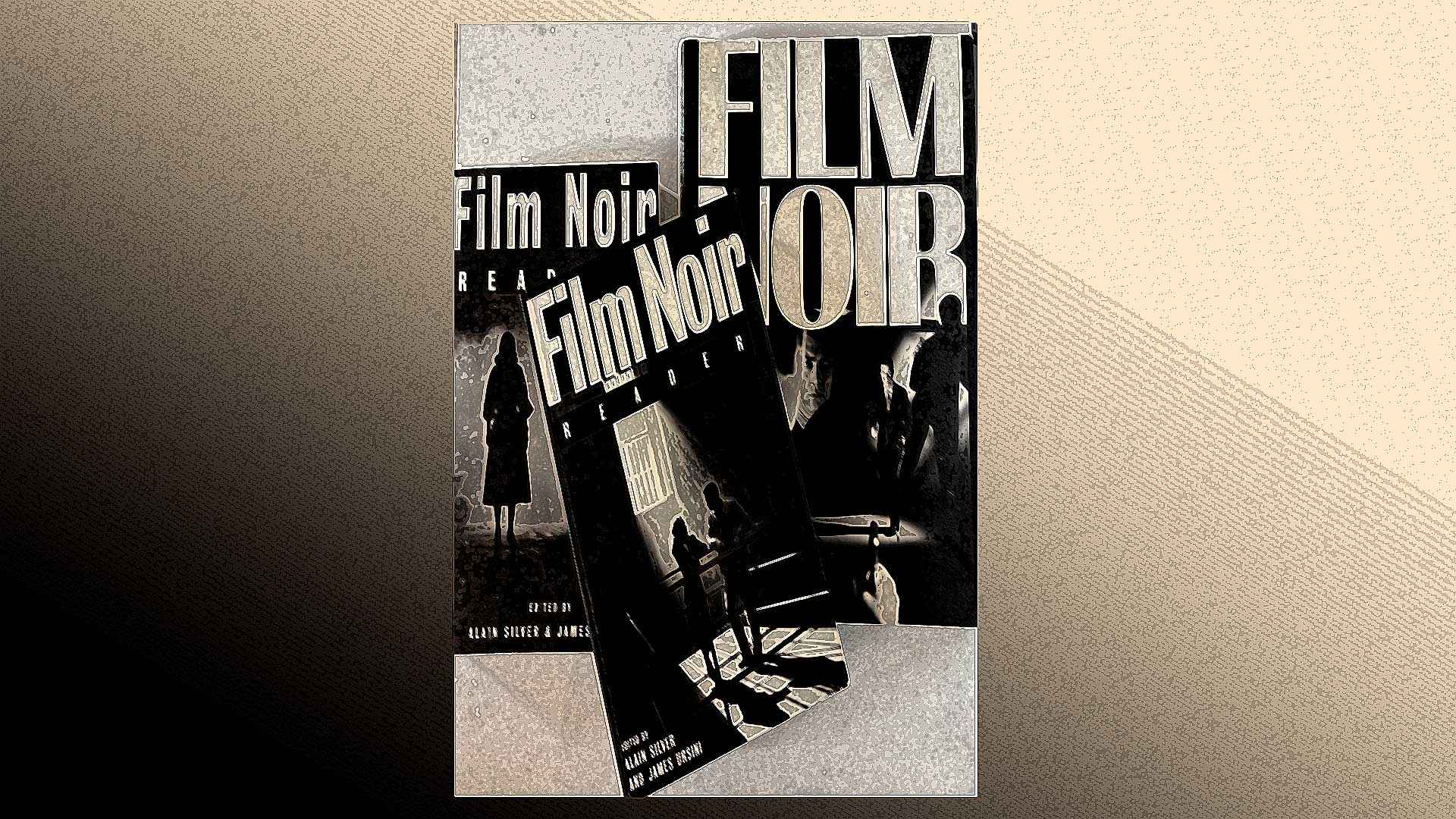 FilmNoir01 Montage image of film noir books.