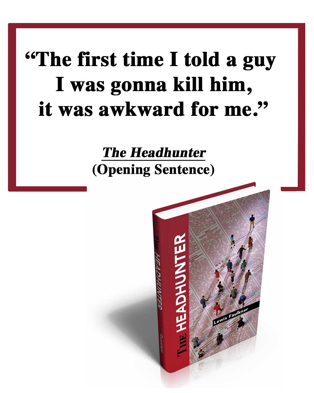 Image of the novel 'The Headhunter' by Lewis Faulkner.