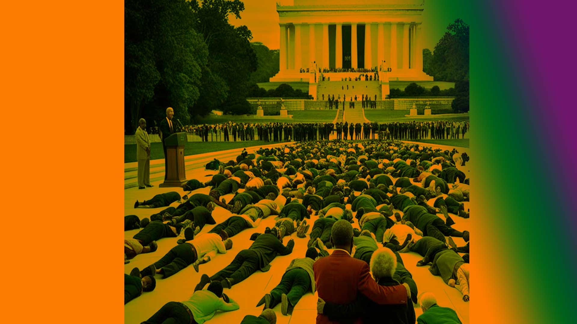 Funny frogs taking pictures of each other