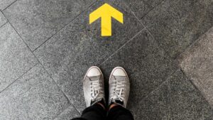 Steps and arrow