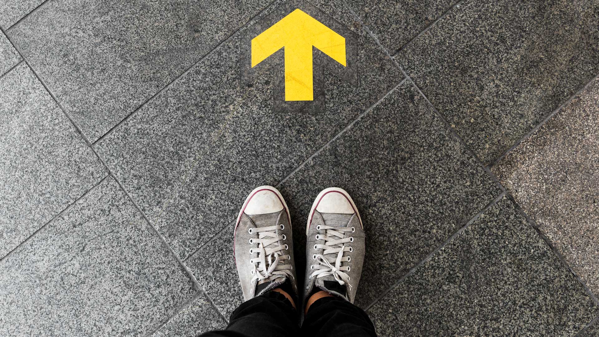 Steps and arrow