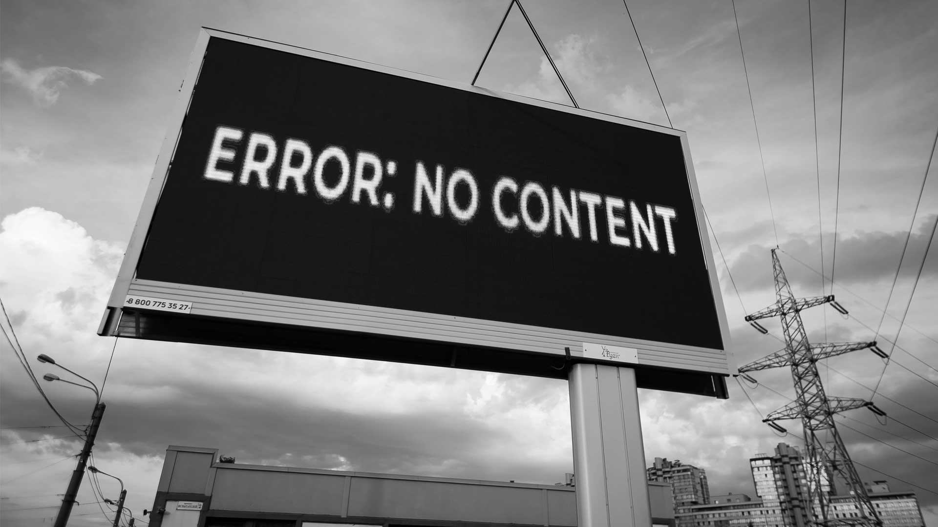 Photo of a rsign saying 'Error: No Content"'for a blog post "✍️ How to Write a Novel That Actually Works — Structure, Story, and Creative Process.” Photo by Alexander Grigoryev on Unsplash