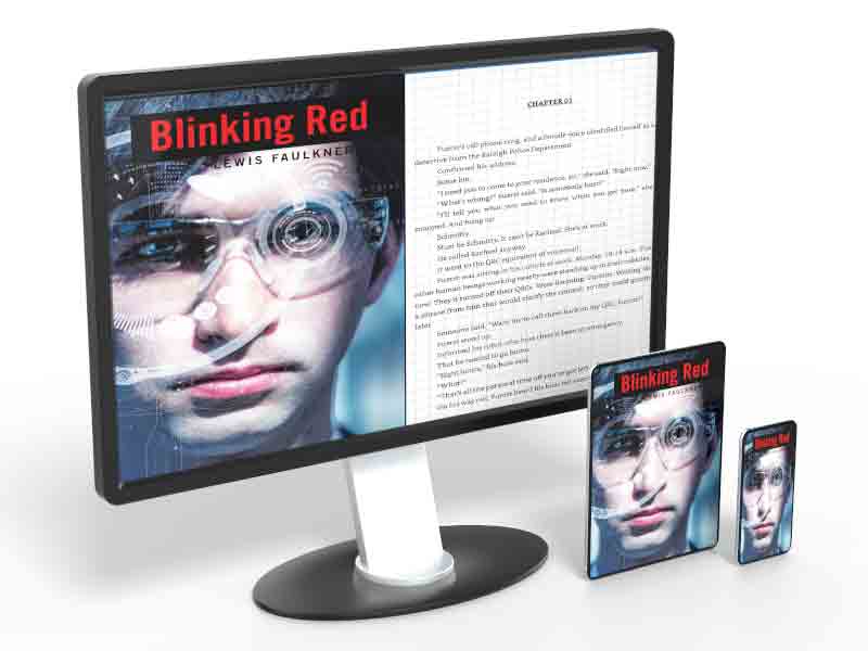 Image of the novel 'blinking red.'