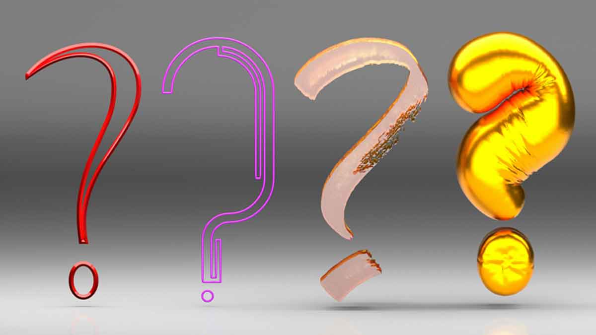QuestionMarks-c Graphic image of 4 question marks.